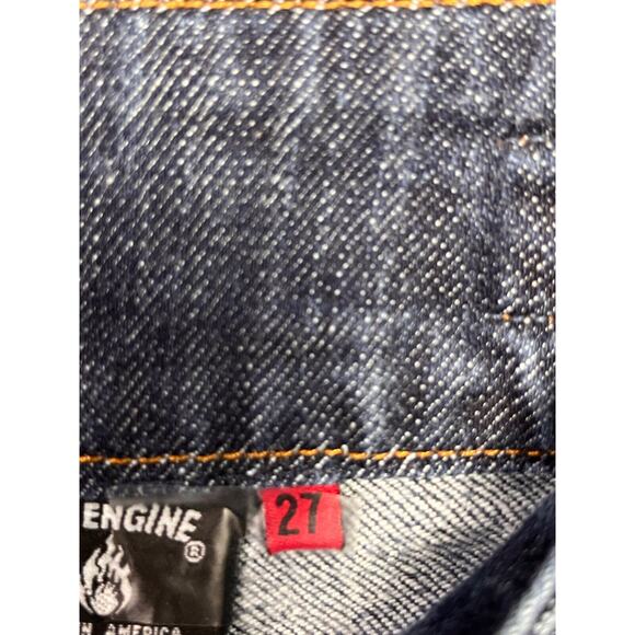 Red Engine Vintage Jeans Women's size 27 Cropped Dark Wash Denim Stretch Blue - Picture 9 of 11